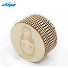 Wholesale Wood Craft Eco-friendly Round Wooden Storage Box
