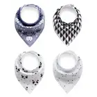 Infant Plain White Baby Bibs Boys Dribble Bibs