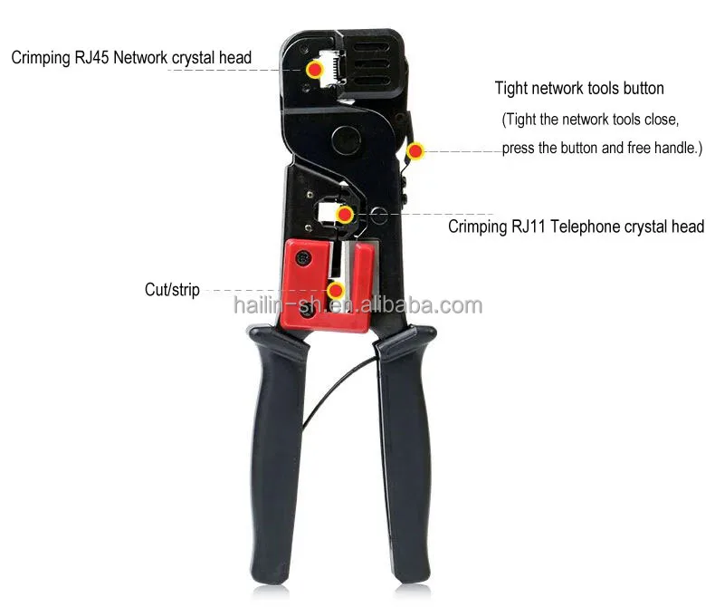 Cao Performe Đường Dây Điện Thoại Mạng Tinh Thể Đầu Crimper HT-86 Modular Cắm Cat6 Cáp Cầm Tay Uốn Tóc Bồng Công Cụ