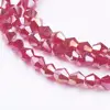 PandaHall 4mm Mixed Color Faceted Glass Bicone Crystal Beads