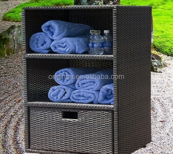 Drawer Designed Outdoor Towel Storage Furniture Indoor Swimming