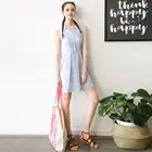 Summer new high waist sleeveless strap a word skirt version of the small shirt for woman Korean dress