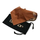 High quality professional microfiber eyeglass pouch with drawstring