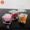 Square Clear Acrylic Storage Cube Small Candy Favor Box for shop
