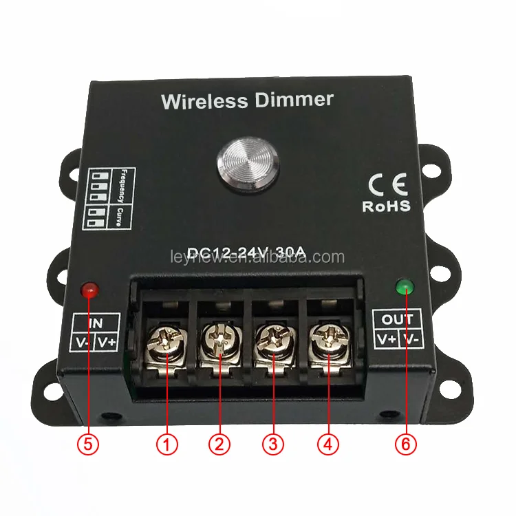 Dc12v 24v 30a 1 Channel Wireless Led Dimmer Remote Control Led Dimmer