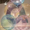 Birthday Wedding Decoration PVC 18/24/36 inch Helium Round Shaped Transparent Crystal Globos Colorful Bubble Balloons