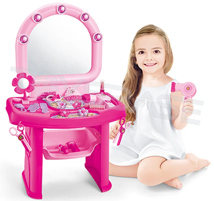 My First Dressing Table – Stylish Playtime For Little Fashionistas 6 New Product Children Brinquedos Girl Plastic Mirror Dresser Toys Baby Mirror Toy