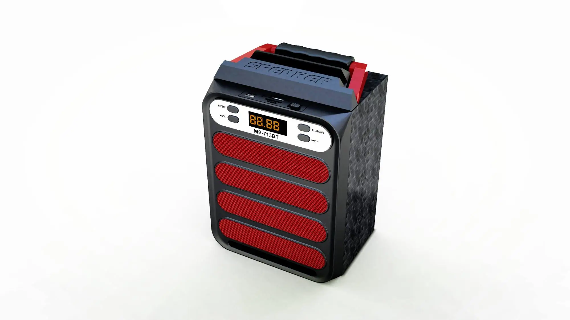 4inch mini portable mobile speaker stereo with usb/tf new Handle of Phone slot MS-713BT outdoor with fm radio - ANKUX.COM