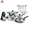 german 20pcs stainless steel ss cookware set pot kitchen tools knife sets