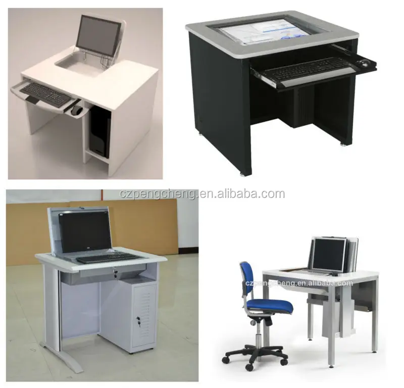 Melamine Wood Hidden Lcd Monitor School Computer Desk View Cheap