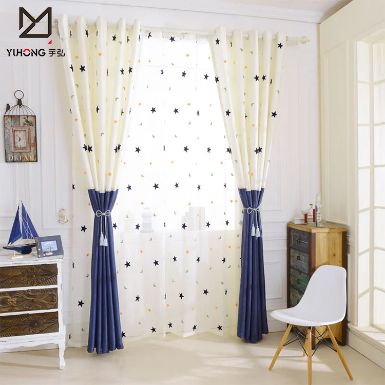 New design bedroom custom pattern windows curtain black out fabric