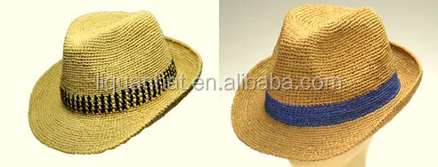 女性のファッショナブルなデザインラフィア麦わら帽子、 のかぎ針編みのわらラフィア帽子夏用仕入れ・メーカー・工場