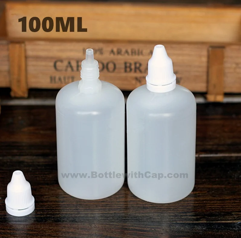 100*100 mL gotas aceite esencial lentes de contacto solución sub botella de plástico