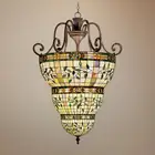 TFC-5438 luxury hotel project large handcrafted tiffany stained glass chandelier vintage lighting