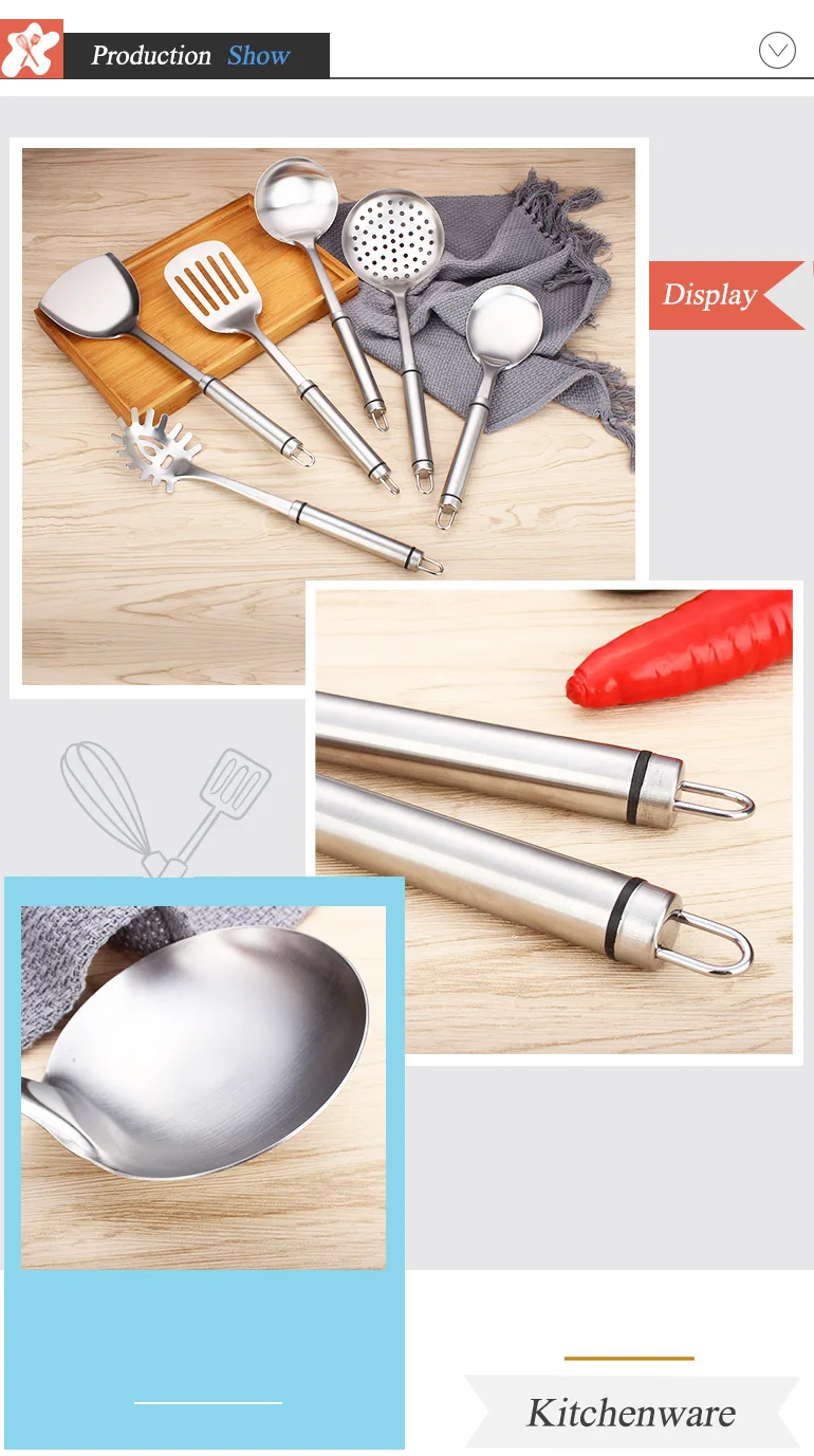 oem spatula colander kitchenware cooking stainless steel