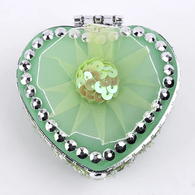 Design Plastic Small Gift Storage Jewelry Box With Mirror