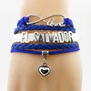 love el salvador National Flag Bracelet heart Charm el salvador flag leather bracelets & bangle for woman and man jewelry GIFT