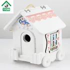 Outdoor Pet Supplier Wooden Bird Carrier House For Garden Decoration