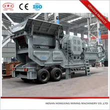 100TPH Movable Stone Crushing and mobile Screening Plant for aggregrate,gravel