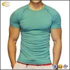 2017 NEW Wholesale OEM Custom Printed Men Tight Fit Raglan Short Sleeve Gym T Shirt for Fitness Clothing
