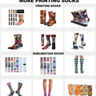 wholesale white blank custom photo 360 digital logo dye printing socks 3D printed socks sublimation socks elite for mens