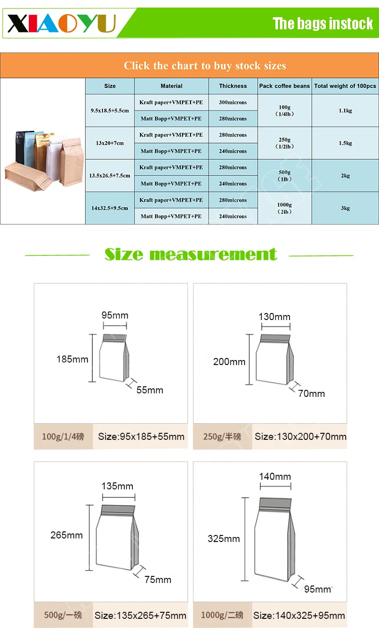 1kg coffee bag