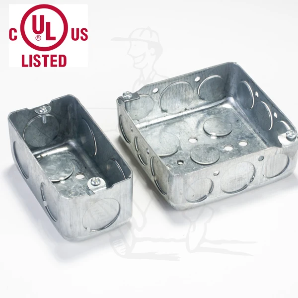 4x4" Square Electrical Conduit Knockout Steel Box, View Square