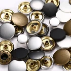 Custom metal brass button snaps for nickel free leather clothing snaps