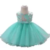 Dress Party Summer Kid Clothing Fashionable Princess Wedding Flower Fancy Child Lace Pattern Baby Girl Cloth