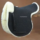 Sheepskin horse saddle pad for high withers