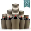 Disposable Coffee Cups to Go Hot Paper Cup With Lids 12 Oz(50 Count)Perfect for Ripple and Insulated Cups,Sturdy Without taste