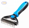 Customize 17/9 open knot comb Stainless steel Pet hair removal brush for Cats & Dogs cleaning hair comb