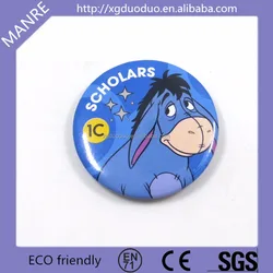 cartoon tin badge