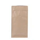 Custom Printed Kraft Paper Packing Empty Stand Up Plastic Zipper Top Design Tea Bag Packing