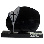 Simple Design black granite headstone granite monument