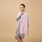2019 China supplier novelty fashion women plain color wool scarf