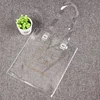 custom your size and logo small moq clear vinyl pvc tote bag beach bag