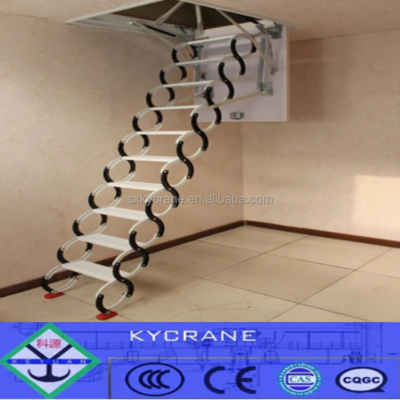 Control remoto retráctil ático plegable loft escalera para villa/dúplex