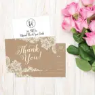 China Factory Supply Cheap Hand Made Greeting Thank You Cards Wedding Cards
