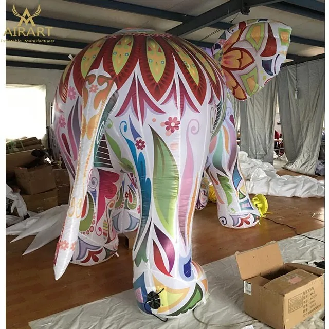 lighting decoration colorful inflatable elephant
