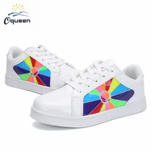 2018 New Hot Selling High Quality Women Casual Mirror Shoes Light Up LED shoes