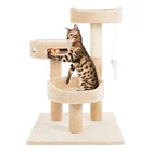 small large size dark grey high quality pet scratcher house tower condo cat tree