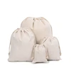 Custom large capacity cotton muslin drawstring bag