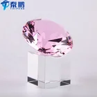 Wholesale customized weddings decoration pink diamond crystal