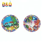 Souvenir printing round shape resin magnet fridge magnet