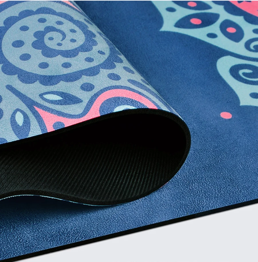 Eco Friendly Microfiber Suede Rubber Yoga Mat Digital Printing