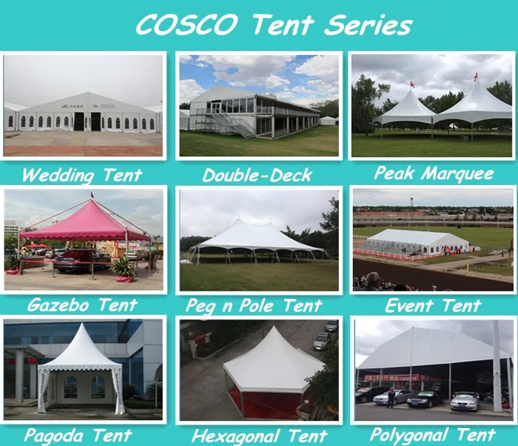 COSCO custom size HD aluminium durable garden arcum tent