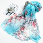 Wholesale Women Custom Printed Muslin Hijab Silk Scarf