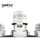 Standard size aluminum frame fashion system custom shape trade show displays exhibition booth equipment