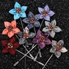 Free Shipping Stock Men's Fabric Brooch Mens Suit Flower Lapel Pin Button Sticker Flower Brooches for Wedding